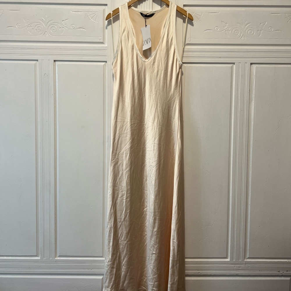 Zara Silky Cream Maxi